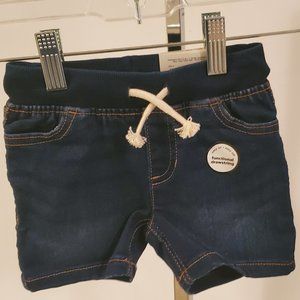 Blue Jean & Knit, drawstring shorts 6-month